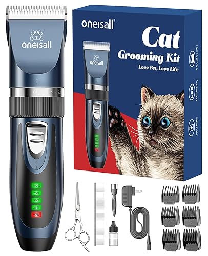 oneisall Quiet Cat Clippers for Matted Long Hair, 2-Speed