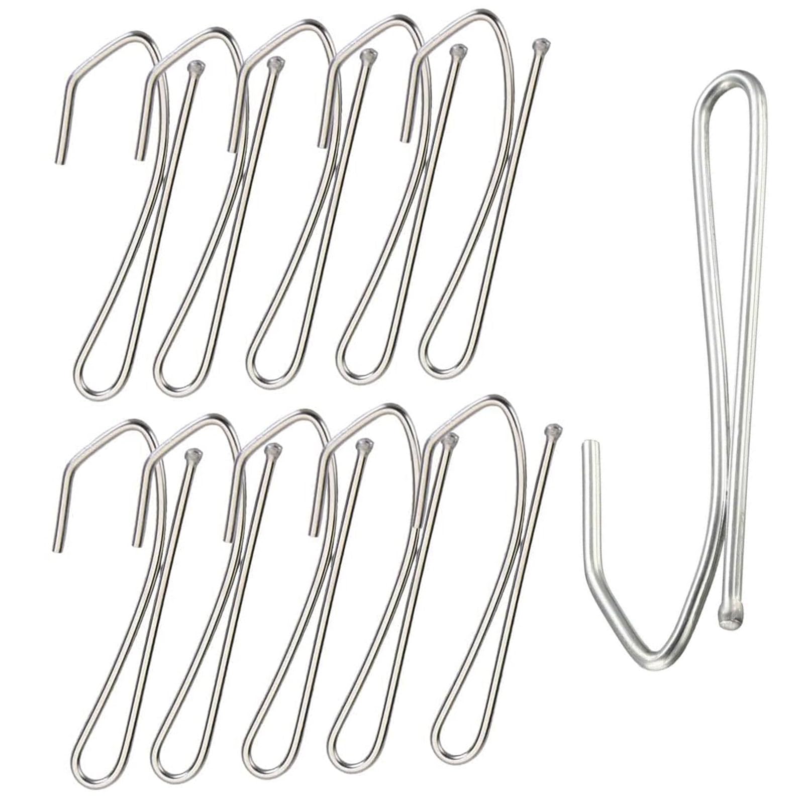 TA-VIGOR 20Pcs Pinch Pleat Curtain Hooks, Metal Pins-On Drapery Prong Hooks for Window Curtain, Door Curtain and Shower Curtain