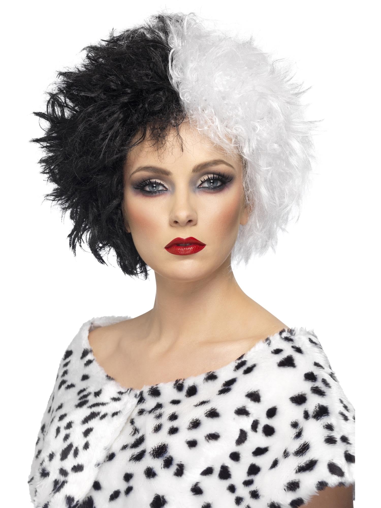 Smiffys Womens/Ladies Evil Madame Evil Wig (One Size) (Black/White)