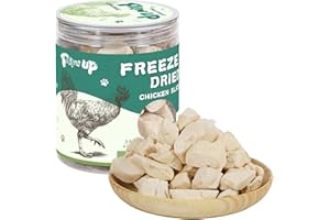 PAWUP Freeze Dried Cat Treats, Raw Chicken Food for Dogs Cats, Single Ingredient, High Protein Natural Healthy Topper, 3.8 oz