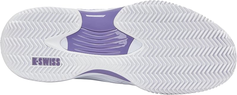 Damen Hypercourt Express 3 Clay Tennis Shoe, White/Purple Haze/Lunar Rock, 39 EU