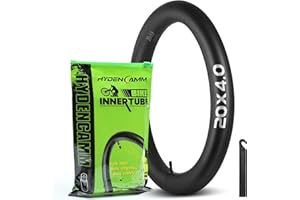 Hydencamm 1/2/4 Pack 20x4 26x4.0 Fat Bike Tube with AV 32mm Schrader Valve, Premium Butyl Rubber Fat Tire Bike Tubes with Tire Levers, 20, 26x3.5-4.5 Bike Tube for Road/MTB/E Bike