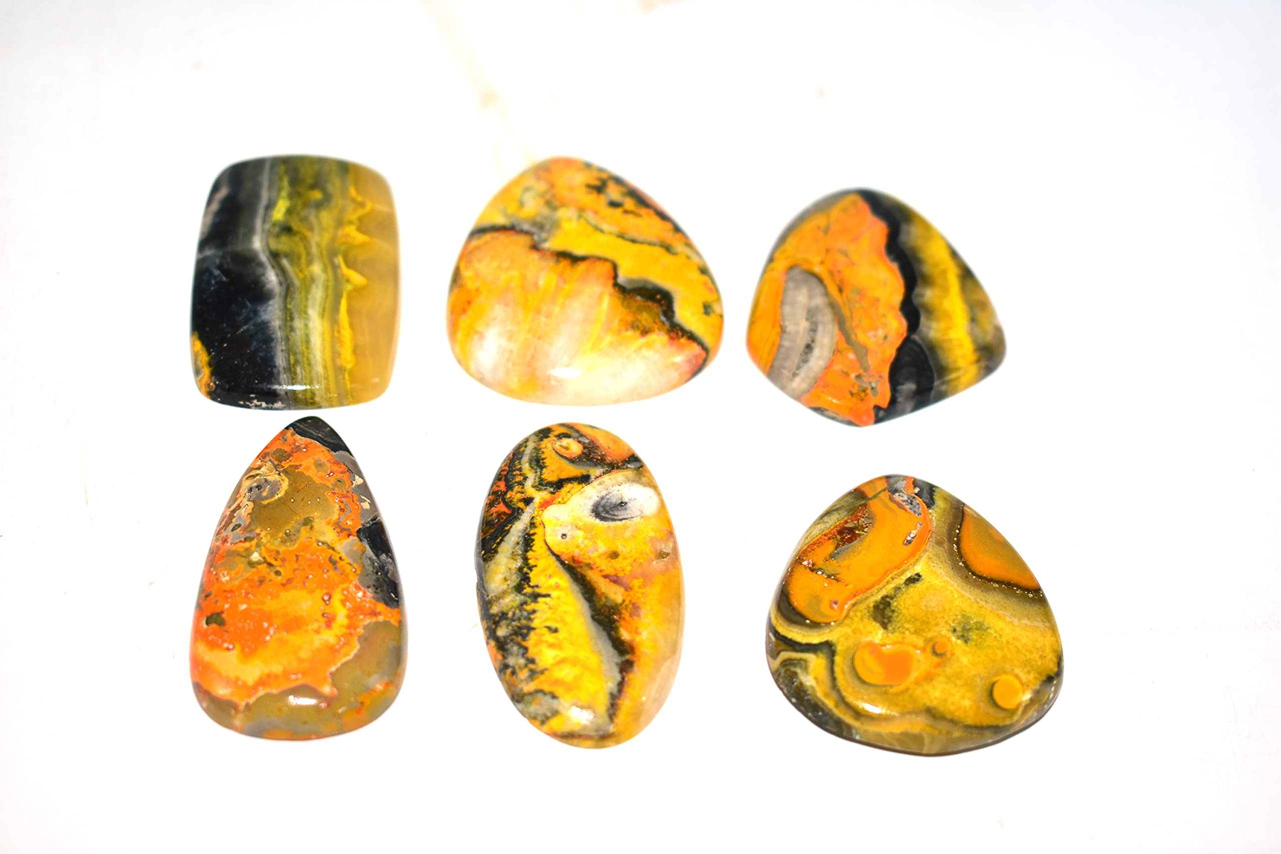 100Cts. Natural Bumble Bee Jasper Cabochon Lot, Jewelry Making Gemstone, Healing Crystals, Bulk Jasper