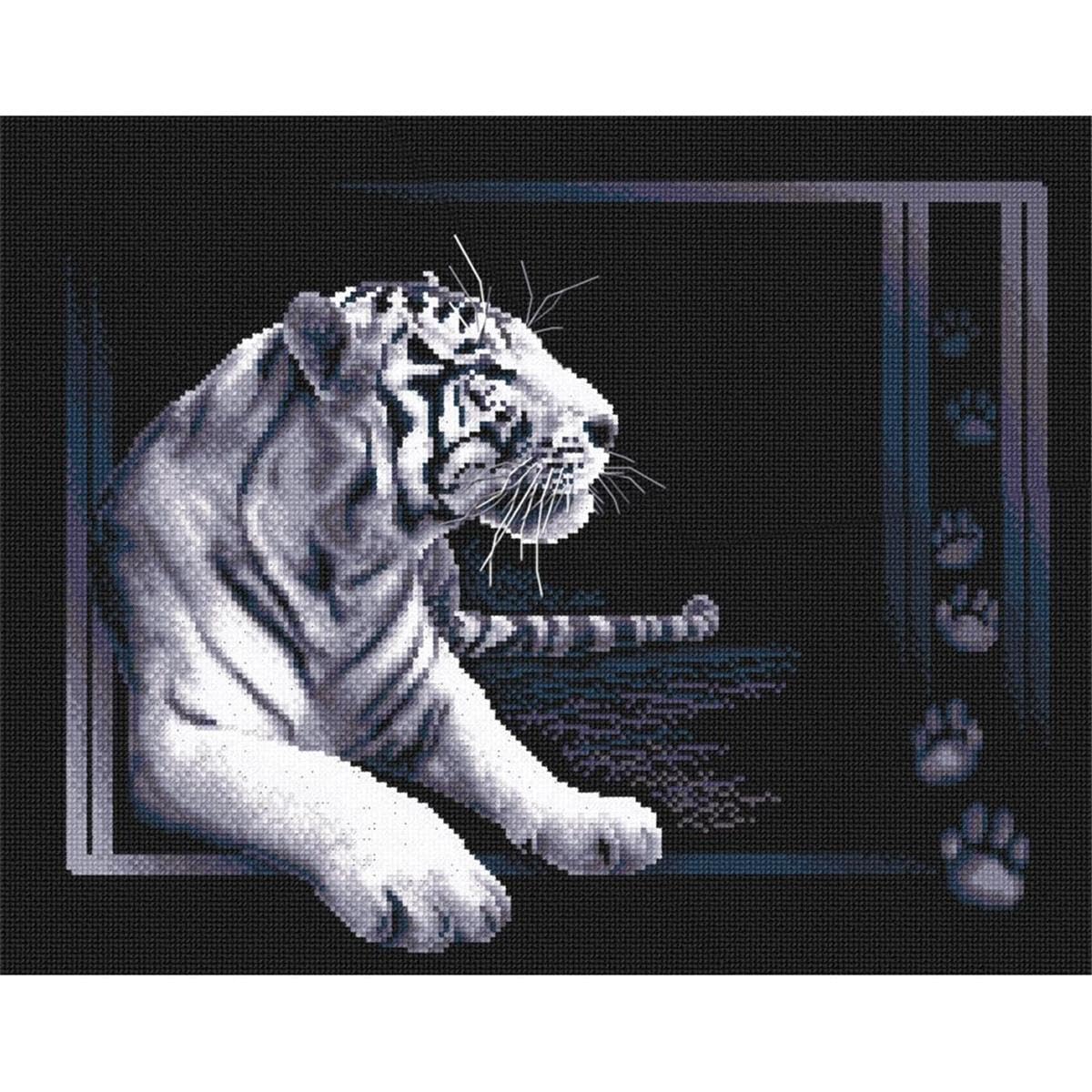 PANNA White Tiger Cross Stitch Kit J-0277