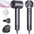 Hair Dryer 150,000RPM High Speed Ionic Hair Dryer with Diffuser Travel Blow Dryer Fast Drying Brushless Motor Diffuser Hair Dryers Ion Hair Dryer Quiet Strong Low Noise Lightweight (Dark Grey)