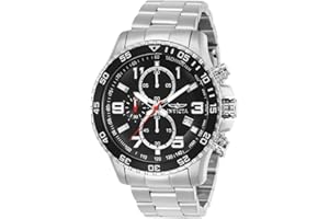 Invicta Men's 14875 Specialty Chronograph Black Textured Dial Stainless Steel Watch