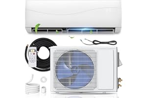 12000BTU Mini Split Air Conditioner and Heater -SIMOE Ductless Inverter Mini Split AC/Heating System with 1 Ton Heat Pump, 208-230V 17 SEER2 Wall-mounted AC, Cools Up to 750 Sq. Ft Energy Efficient