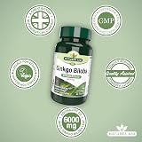 Natures Aid Ginkgo Biloba 6000mg High Strength 90 Tablets Vegan Non-GMO view 4
