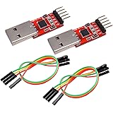 IZOKEE CP2102 Module USB to TTL 5PIN Serial Converter Adapter Module Downloader for UART STC 3.3V and 5V with Jumper Wires