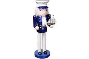 Santa's Workshop Captain of The Sea Nutcracker, 14" Tall, Blue/White