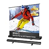 Portable ALR Manual Pull Up Projector Screen,100 in