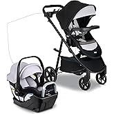 Britax Willow Brook S+ Baby Travel System, Infant Car Seat and Stroller Combo with Alpine Base, ClickTight Technology, SafeWa