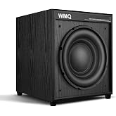 WMQ 10" Powered Home Subwoofer, 300W RMS, High-Fidelity Bass, MDF Enclosure with Heat Sink