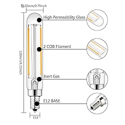 Rayhoo E12 Dimmable LED Candelabra Light Bulbs 4W