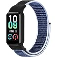 Solo Loop Nylon Bands for Amazfit Band 7, Breathable Sport Wirstband Adjustable Replacement Strap for Amazfit Band 7 Women Men