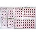 Premium Bindi 240 Count Assorted Size in Red Color Indian Bindi for Women Girls Round Dot Temporary Tattoo Self Adhesive Face gems for Makeup Eye Makeup Nail Body Crafts (Red)