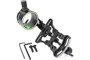 LIMAITY Single Pin Bow Sight Compound Bow Sights with 4X 6X 8X Lens 1 Pin Bow Sight Archery Hunting Sighting Suitable for Right-Handed Archers