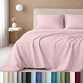 CALIFORNIA DESIGN DEN 5-Star Hotel 600 Thread Count 100% Cotton Sheets Set, Soft & Smooth Queen Sheet Set with Deep Pockets, Quality Beats Egyptian Cotton Claims (Blush Pink)
