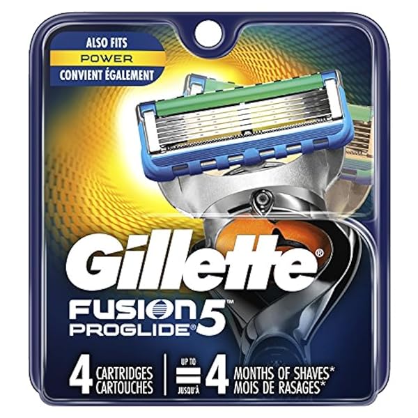 GILLETTE FUSION5 PROGLIDE MEN’S RAZOR BLADES, 4 BLADE REFILLS