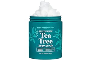 Body Prescriptions Exfoliating Body Scrub – Body Cleanser for Nourished, Ultra-Smooth Skin, Tea Tree