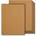 COLOURFUL US Heavyweight Brown Kraft Cardstock, 100 Sheets 300 GSM (110 lb. Cover) 8.5 x 11 inches for Arts and Craft, Drawing, DIY Projects