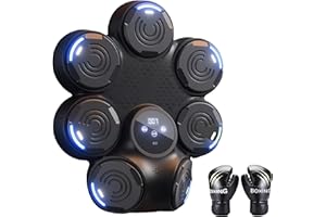 YWDUOYING Jab and Hook Punch Music Boxing Machine with Boxing Gloves Work Out Equipment for Home Gym Wall-Mounted Punching Pad for Fitness