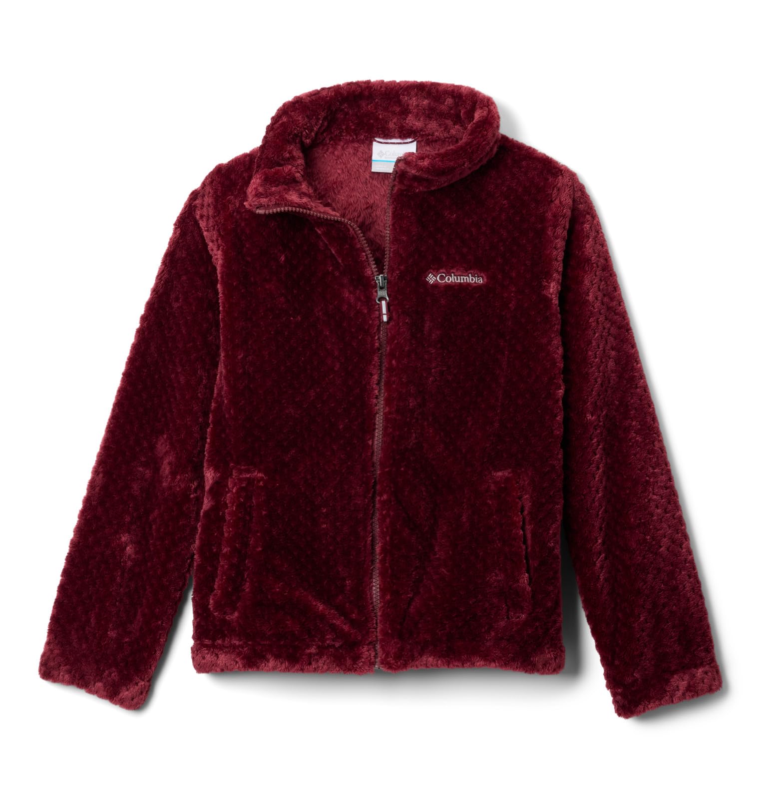 Columbia Youth Fire Side Sherpa Full Zip Fleece Jacket, Rich Wine, 4T Image