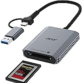 Acer CFexpress Type B Card Reader USB 3.2 Gen 2(CFexpress Type B Card ONLY) | 10Gbps CF Express Type B Card Adapter Compatible with iPhone 17/16/15, Laptop, MacBook Neo/Pro/Air, iPad, Android