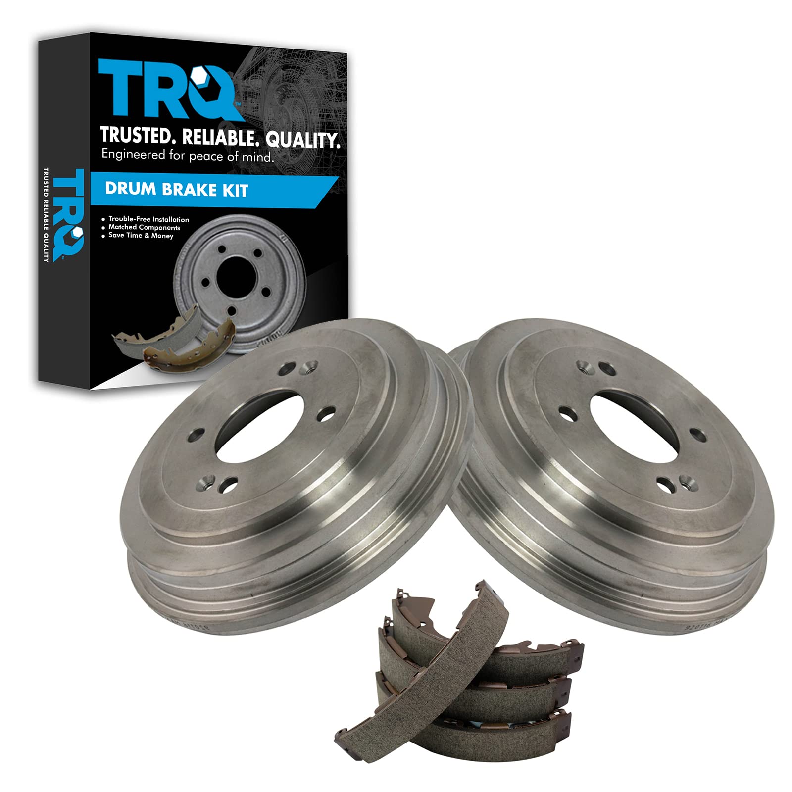TRQ Rear Brake Drum & Shoe Kit Set for 2006-2011