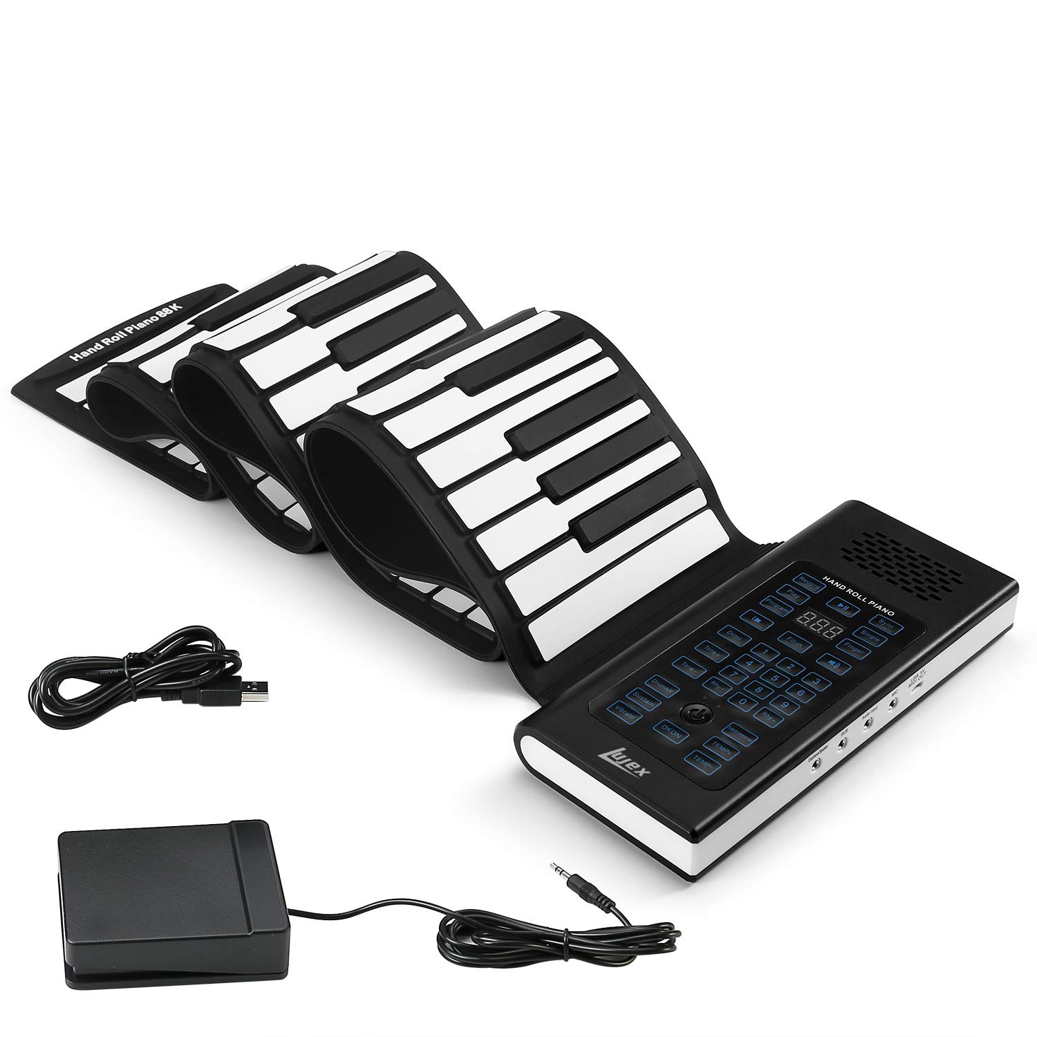 Galleon Lujex 88Keys Roll Up Piano,Upgraded Portable Rechargeable