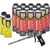 GREAT STUFF PRO Gaps and Cracks - 24oz Fireblock Foam Insulation Sealant, Pack of 12. Closed Cell, Polyurethane Expanding Spr