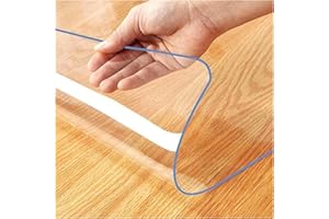 2mm Thick Clear Dining Table Cover Mat PVC Table Pad Mat Protector Waterproof Durable for Dresser,35x47Inch Coffee Dining Tab