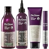 Dr. Groot Thickening Serum, Shampoo, Conditioner, and Scalp Treatment Set for Hair Loss – Clinical Results with Biotin and Rosemary for Hair Thinning, Shedding, Scalp Repair and Treatment
