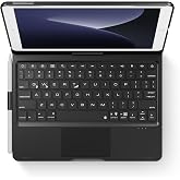 edaiser Swivel Keyboard Case iPad 10.2" (9th 8th 7th), Air 3rd Gen Black | 360 Degree Rotatable Protective Cover with Pencil Holder | Multi-Touch Trackpad, RGB Backlit | Flexible Adjustable View Angle