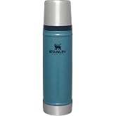 Stanley Classic Legendary Thermal Flask 0.59L - Keeps Hot Or Cold for 18 Hours - BPA-Free Insulated Bottle - Stainless Steel Coffee Flask - Leakproof - Dishwasher Safe - Hammertone Lake