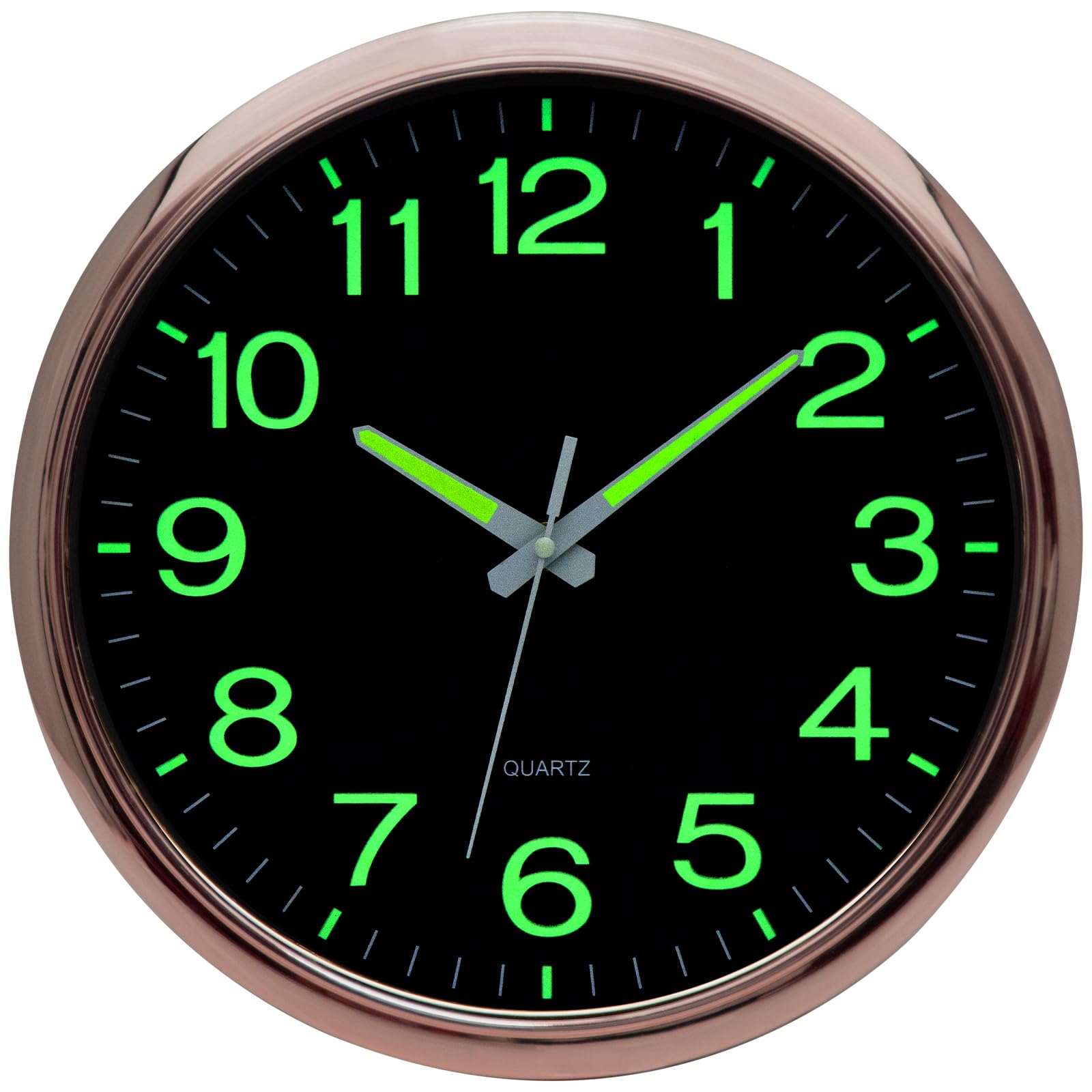 NESIFEE Glow in The Dark Wall Clock, 12 Inch Night Light Wall Clock ...