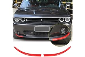 JeCar Front Shovels Cover Decoration Kit Front Deflector Spoiler Bumper Lip Body Shovels Front Bumper Exterior Decals Sticker Accessories for 2015-2020 Dodge Challenger SXT, Red