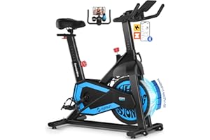 EYESUN Exercise Bikes for Home,Indoor Cycling Bike with Adjustable Magnetic,Brake Pad Resistance Silent Belt Drive,330lbs Weight Capacity &Upgraded Version Seat for Home Cardio&Weight Loss