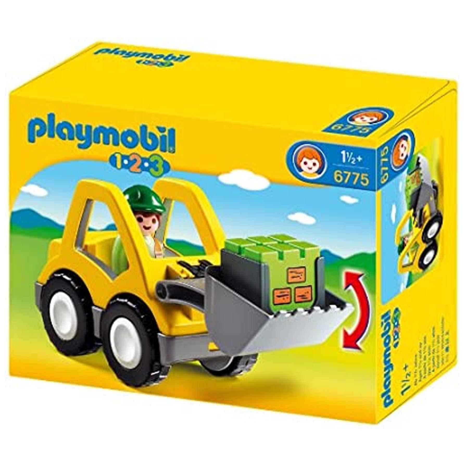 Playmobil 6775 1.2.3 Excavator, Educational Toy, Fun Imaginative Role-Play, Playset Suitable for Children Ages 1.5+