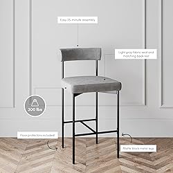 Nathan James Dahlia Counter Height Chair, Modern