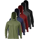 Men’s 5 Pack Sun Protection Long Sleeve Hoodie Rash Guard SPF Lightweight Quick Dry UV Shirts Outdoor Fishing Active Wear