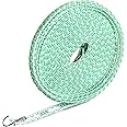10m/ 32.8ft Windproof Non-Slip Clothesline, Rope for Hanging Clothes Portable Clothes Line with PE Material, Clothes Drying Rope for Outdoor Camping Travel Hanger or Home Use (Green White)