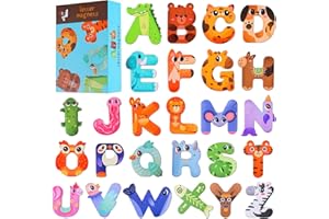 ROISDIYI Large Size Magnetic Letters Toys, Cute Animal Alphabet Magnets 26PCS ABC Refrigerator Magnets Colorful Uppercase Animals Toys Set Educational Spelling Learning Toys for Kids and Toddlers