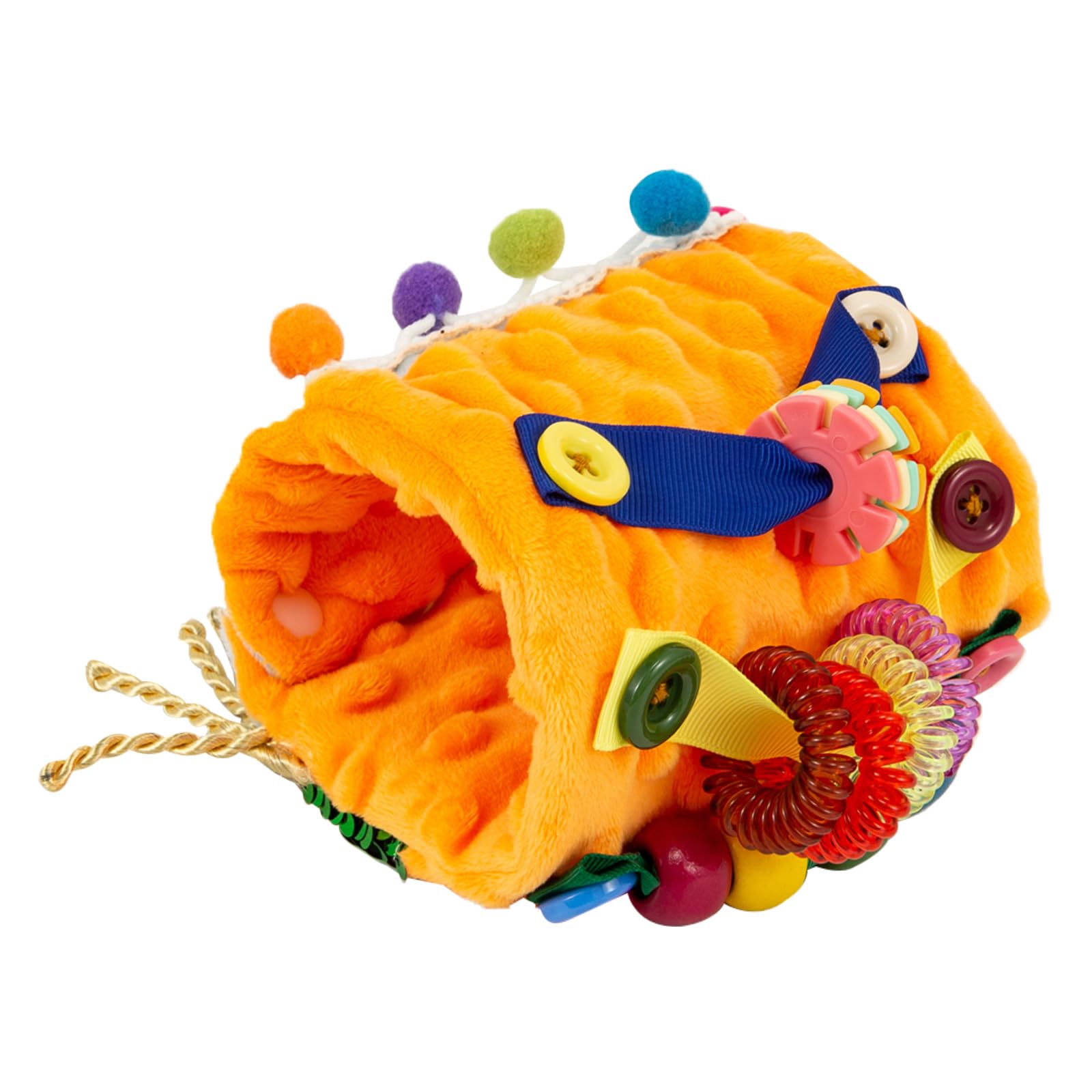 Fidget Blanket for Adults with Dementia - Sensory Bracelet Toy for Seniors - Dementia Aids (Orange)