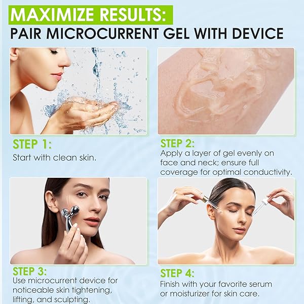 WFDL CONDUCTIVE GEL, SAFE AND NON-STICKY MICROCURRENT GEL FOR FACE, PERFECT FOR EMS, RF, AND TENS, 8.5 OZ