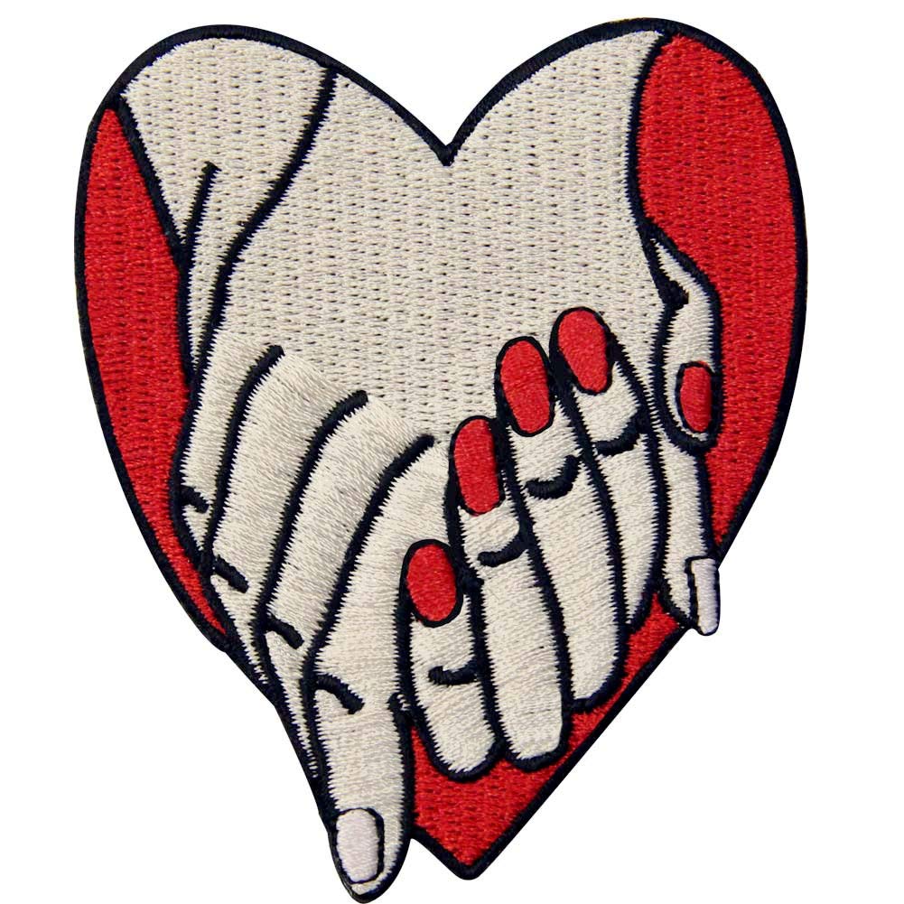 with You Forever Hand and Heart Patch Embroidered Badge Iron On Sew On Emblem