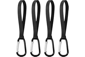 GuoluvSoo 4 Pack Stroller Hooks – Multifunctional Clips for Bags, Diaper Bags, Purse & Backpack. Universal Fit for Strollers, Bikes, Shopping Carts, Wheelchairs, Pet Strollers & Walkers