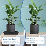 Sibosen 6 Pack Square Plant Saucer 29x29 cm 12 Inch Plastic Water Drip Tray view 5
