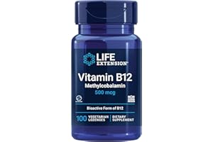 Life Extension Vitamin B12 Methylcobalamin 500mcg - Vitamin B12 Supplement for General Energy and Brain Health - Sugar Free Vegetarian Lozenges Dissolve in Your Mouth - Once Daily - 100 Count