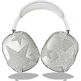 Cases Cover for AirPods Max Headphones Anti-Scratch Clear Soft Transparent Accessories Skin Protector Cute Decoration for Apple AirPods Max(2024/2020) (Stars-TPU)